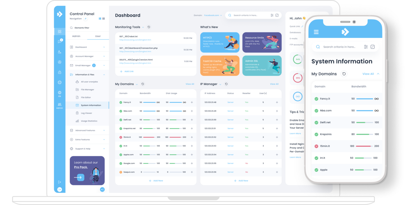 Hospedagem Enterprise - DirectAdmin